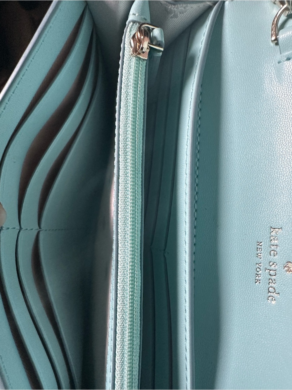 Kate Spade Gemma Wallet On Chain Crossbody Bag Scallop Blue - Picture 9 of 9